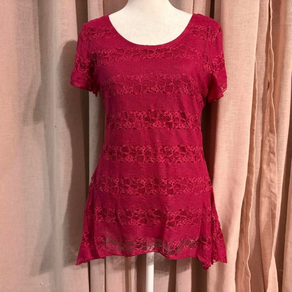 y2k lace asymmetrical handkerchief hem top